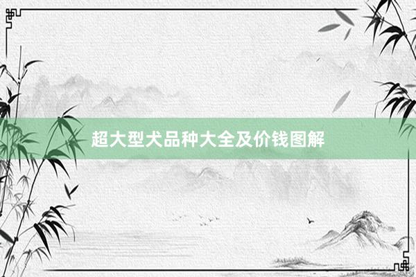 超大型犬品种大全及价钱图解
